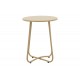 Τραπέζι "BRAMWELL" από μέταλλο σε χρώμα μπεζ Φ40x50
