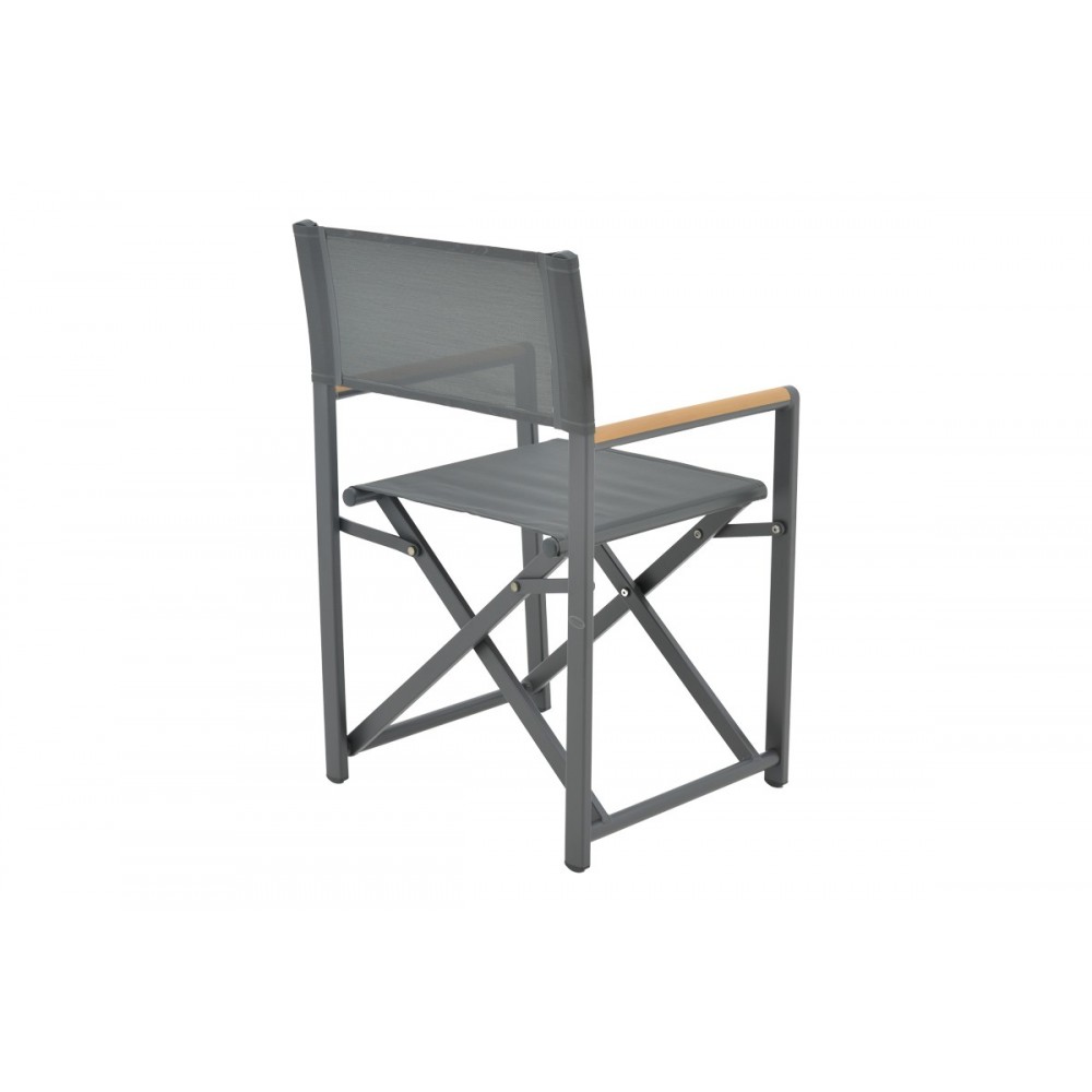 Τραπεζαρία 5τμχ "MABU-KLITON A" από αλουμίνιο σε ανθρακί χρώμα 150x80x74