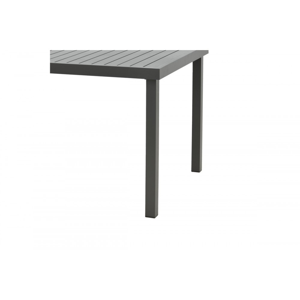 Τραπεζαρία 5τμχ "MABU-KLITON A" από αλουμίνιο σε ανθρακί χρώμα 150x80x74