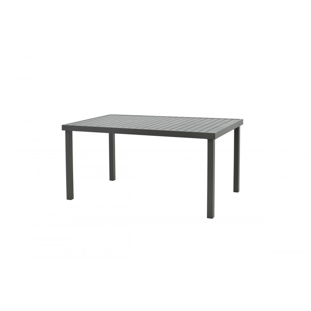 Τραπεζαρία 5τμχ "ΕLATION-KLITON A" από αλουμίνιο/rattan σε ανθρακί χρώμα 150x80x74