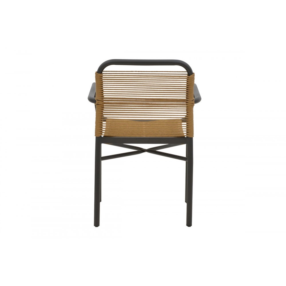 Τραπεζαρία 7τμχ "CLUTCH-KLITON Β" από αλουμίνιο/pe rattan σε φυσικό χρώμα 150x80x74