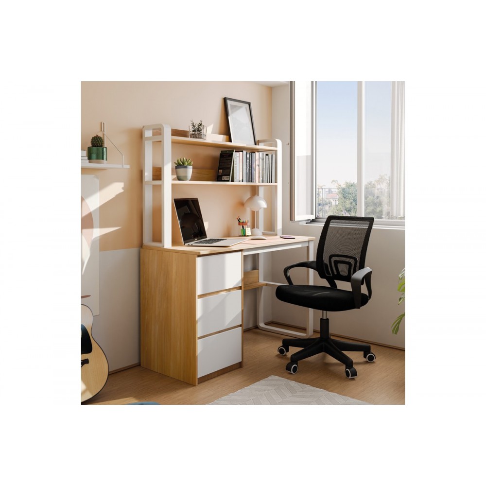 Φοιτητικό πακέτο "MASTER" 2τμχ σε φυσικό/μαύρο χρώμα 120x50x144