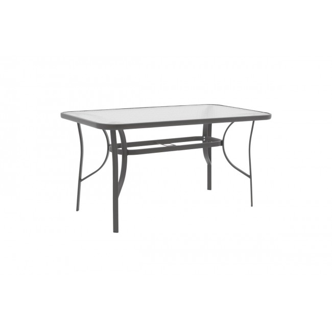 Τραπεζαρία 5τμχ "ENSURE-CONFIDENCE" από μέταλλο/textilene σε ανθρακί/γκρι χρώμα 120x70x70