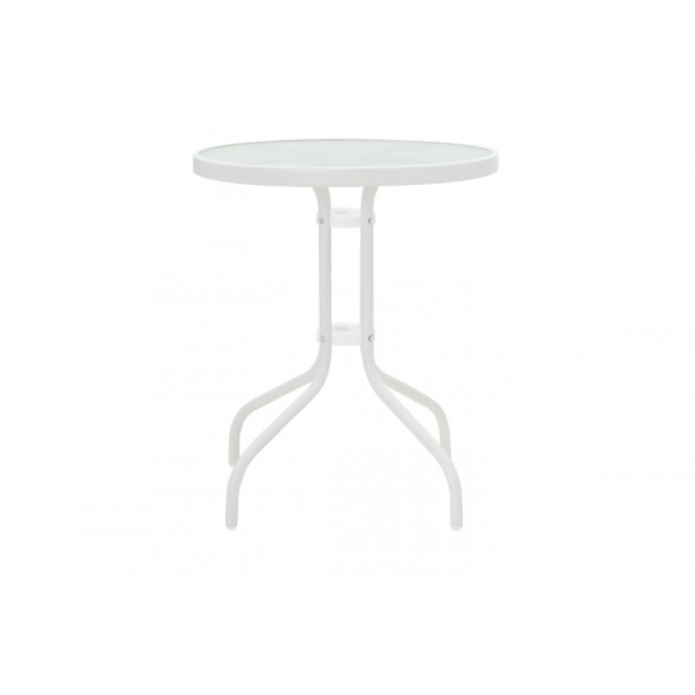 Τραπεζαρία 3τμχ "VALOR-CONFIDENCE Β" από μέταλλο/textilene σε λευκό χρώμα Φ60x70