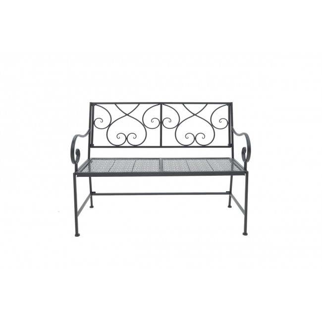 Παγκάκι "CAZPO" από μέταλλο σε μαύρο χρώμα 114x45x90