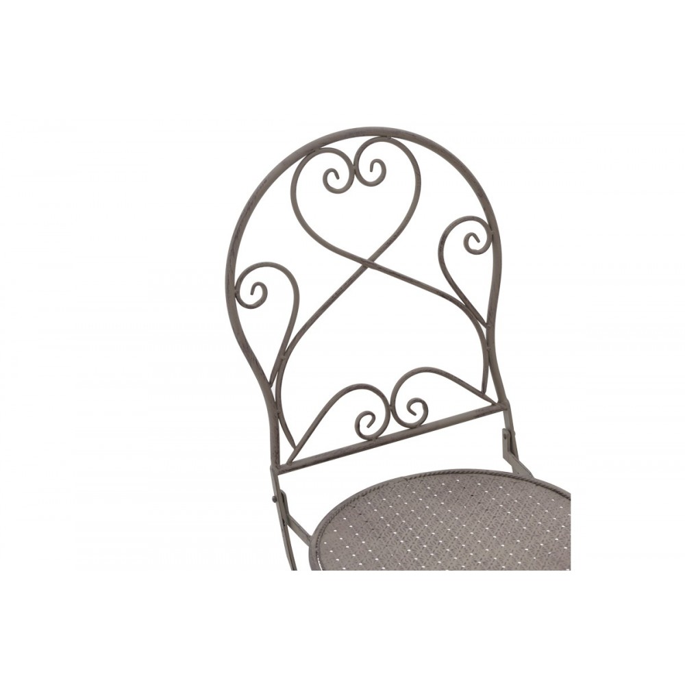 Τραπεζαρία 3τμχ "WALEN" από μ'εταλλο σε μπρονζέ χρώμα Φ60x70