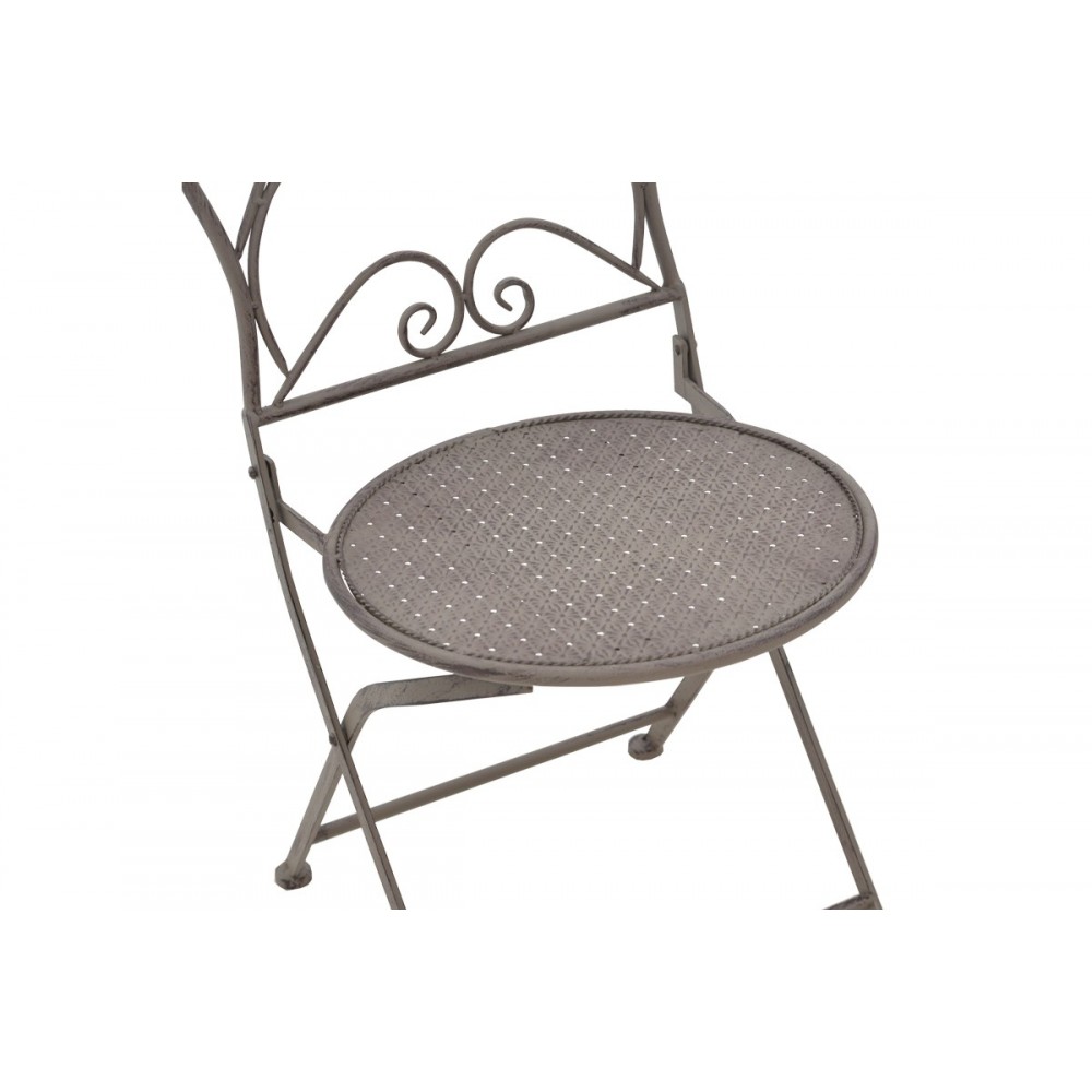 Τραπεζαρία 3τμχ "WALEN" από μ'εταλλο σε μπρονζέ χρώμα Φ60x70