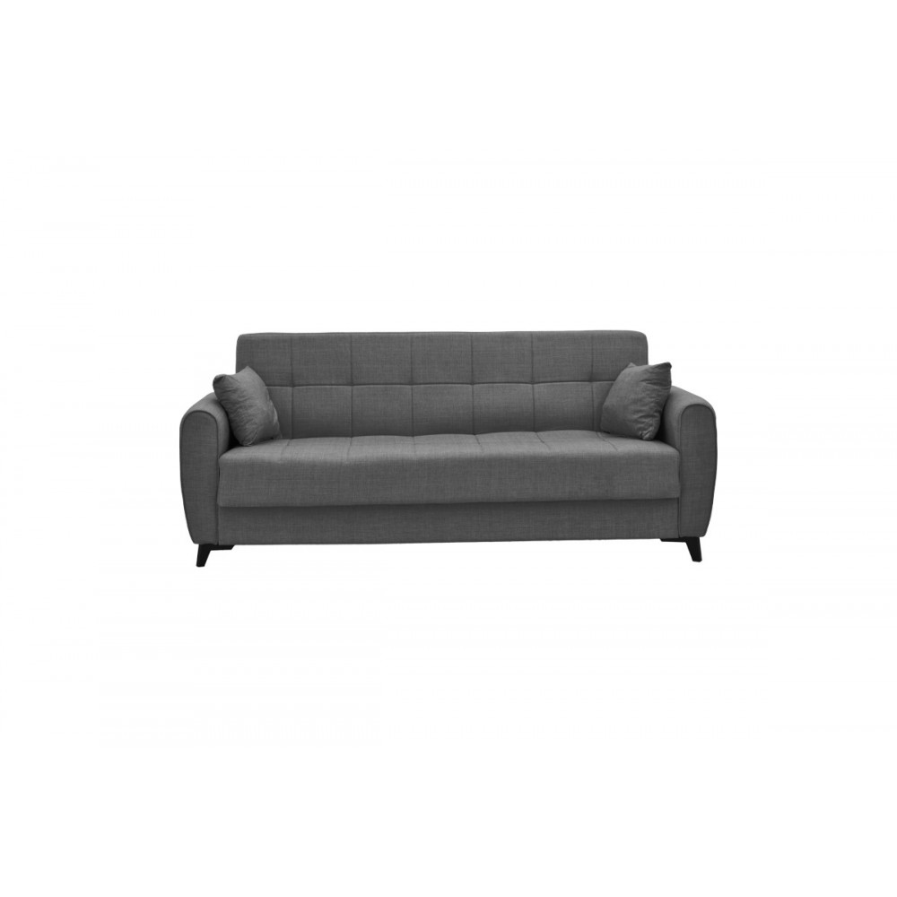 Σετ σαλονιού 2τμχ "LINCOLN" από ύφασμα σε ανθρακί χρώμα 225x85x90