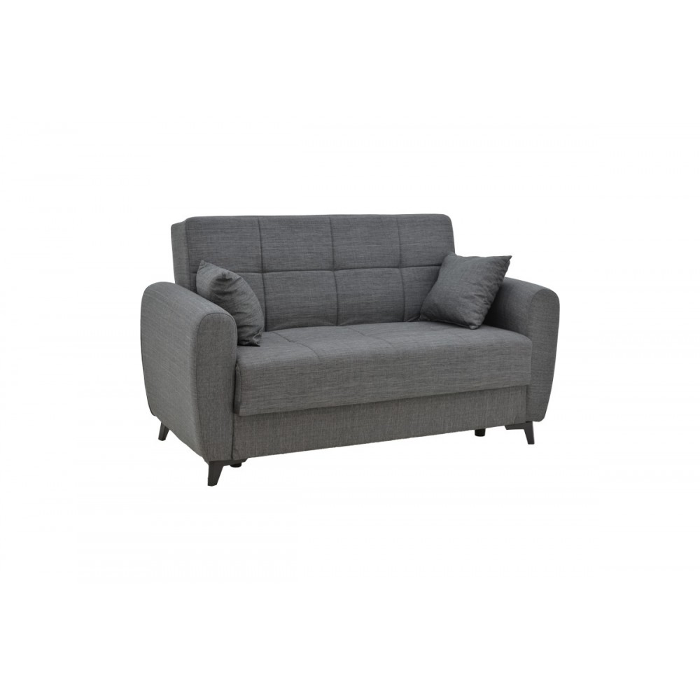 Σετ σαλονιού 2τμχ "LINCOLN" από ύφασμα σε ανθρακί χρώμα 225x85x90