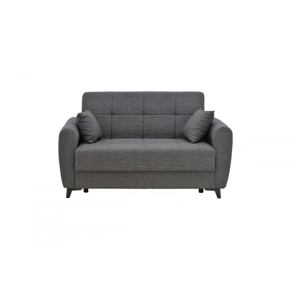 Σετ σαλονιού 2τμχ "LINCOLN" από ύφασμα σε ανθρακί χρώμα 225x85x90