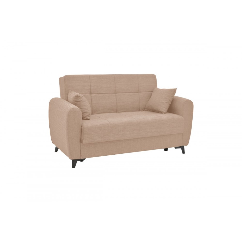 Σετ σαλονιού 2τμχ "LINCOLN" από ύφασμα σε μπεζ χρώμα 225x85x90