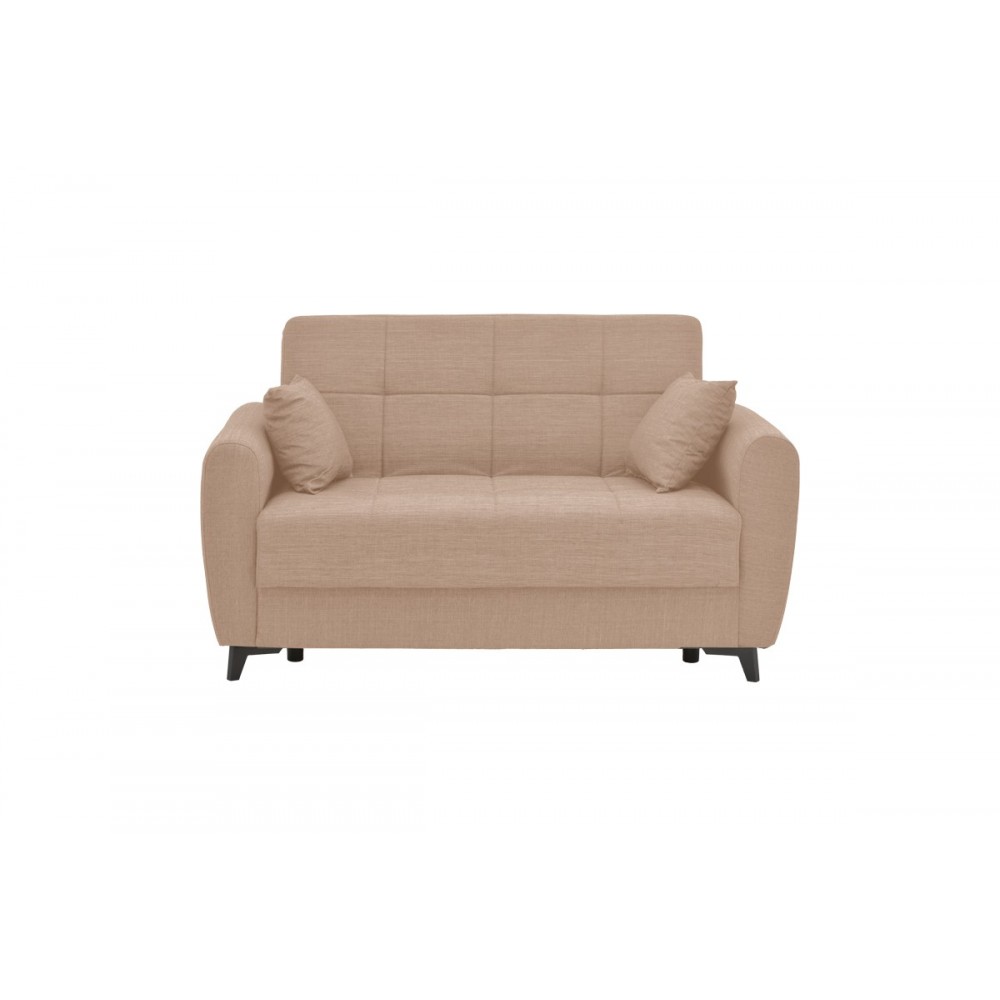 Σετ σαλονιού 2τμχ "LINCOLN" από ύφασμα σε μπεζ χρώμα 225x85x90