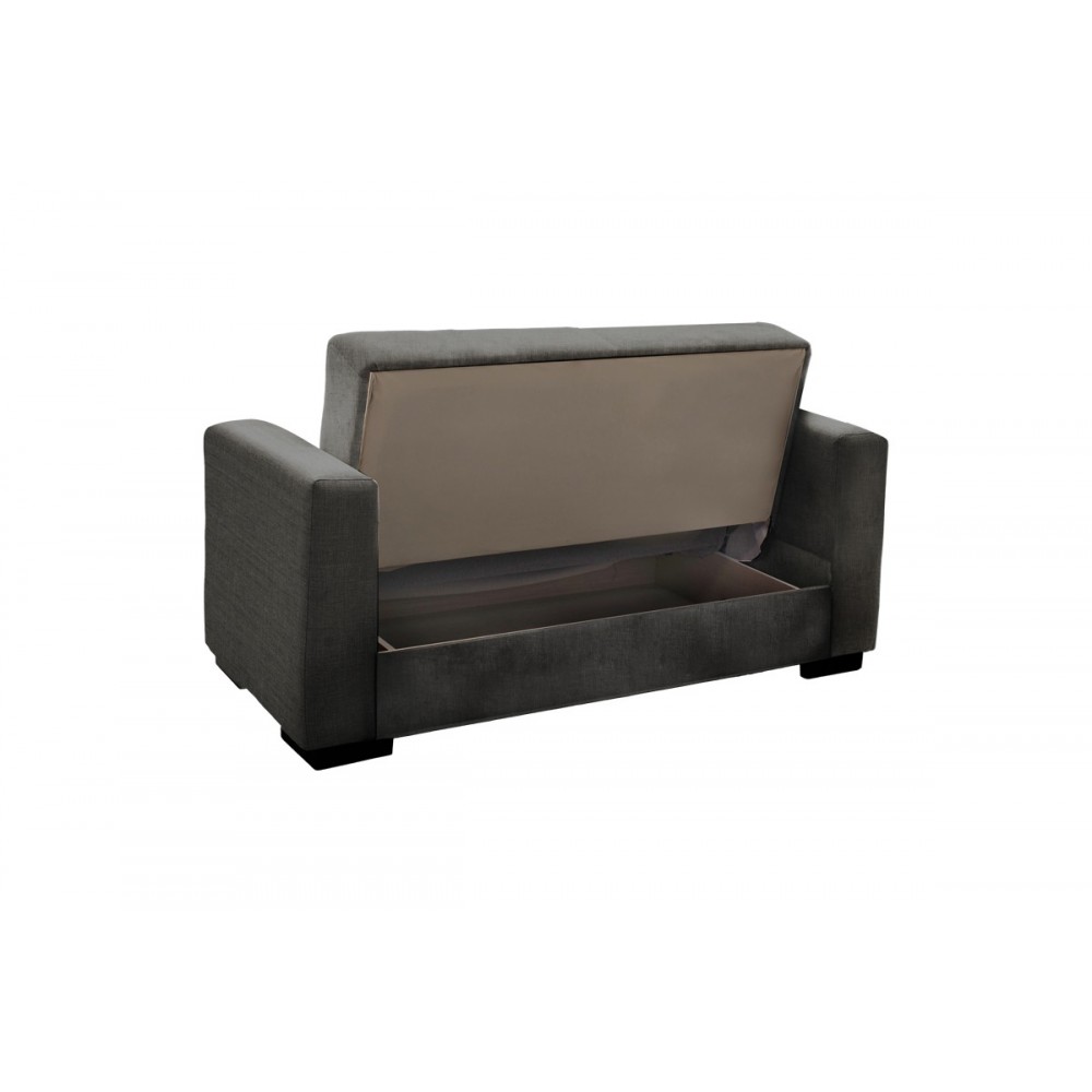 Σετ σαλονιού 2τμχ "VOX" από ύφασμα σε ανθρακί χρώμα 215x85x80