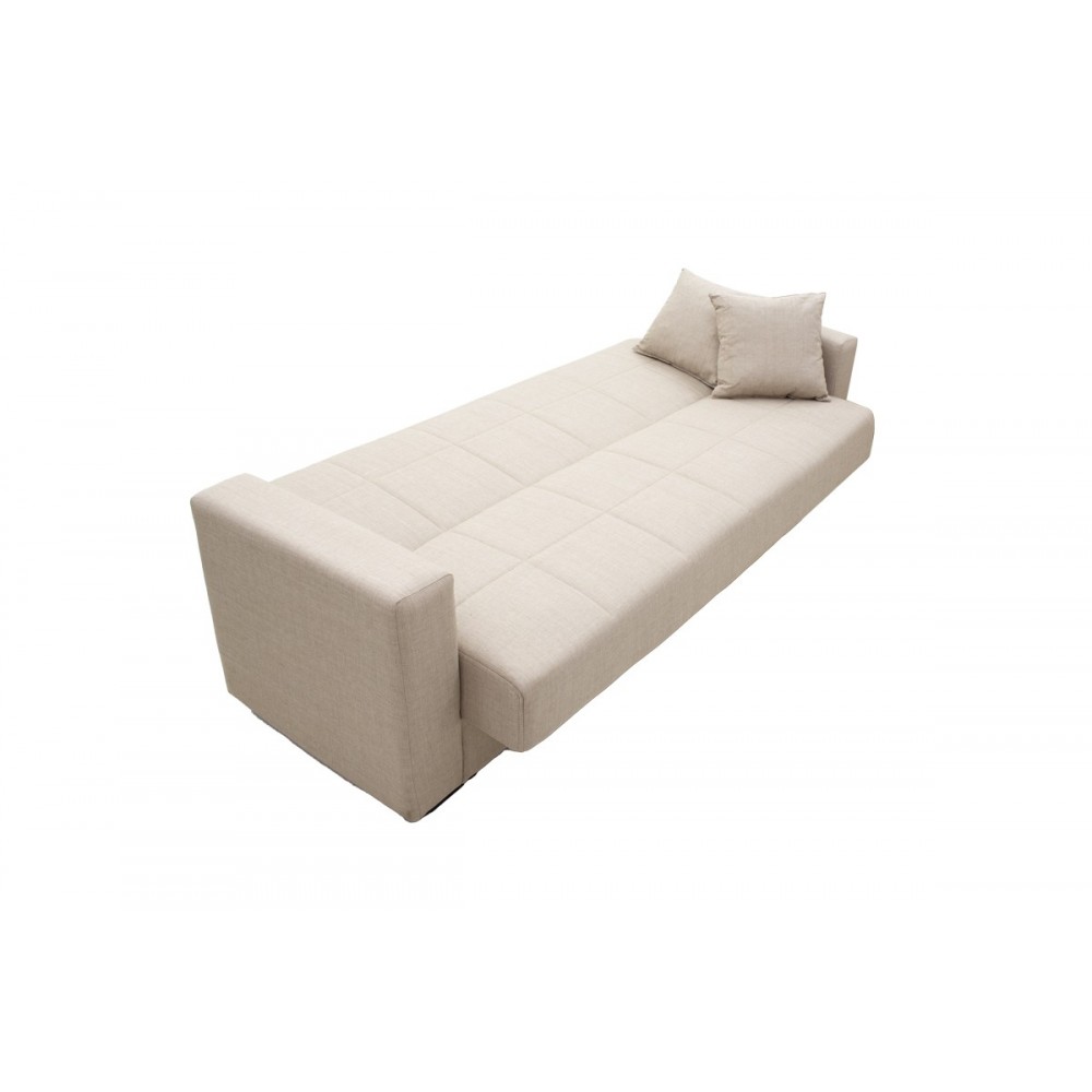 Σετ σαλονιού 2τμχ "VOX" από ύφασμα σε κρεμ χρώμα 215x85x80