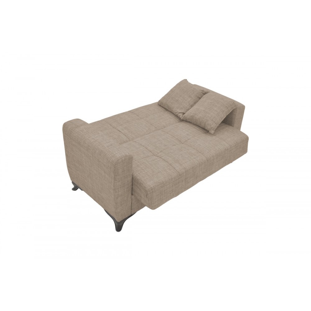 Σετ σαλονιού 2τμχ "MODESTO" από ύφασμα σε καφέ χρώμα 215x85x80