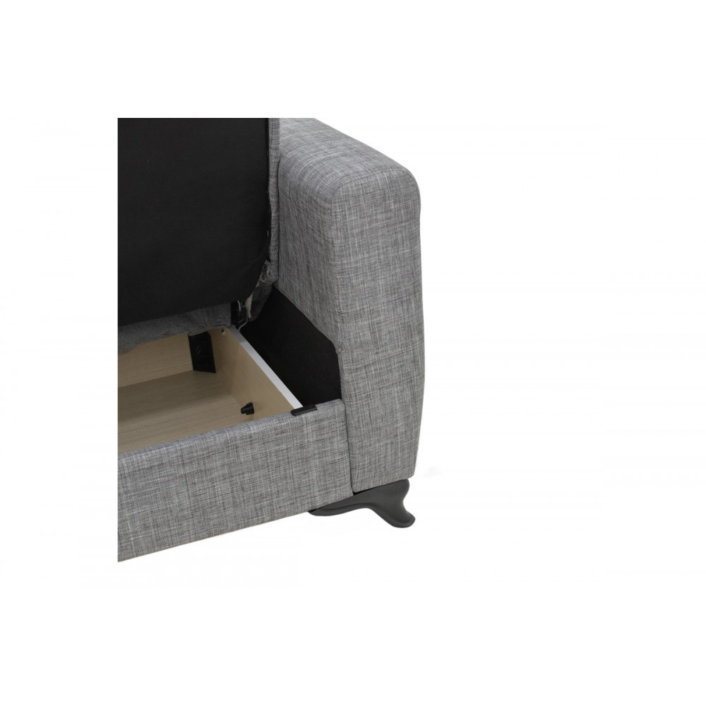 Σετ σαλονιού 2τμχ "MODESTO" από ύφασμα σε γκρι χρώμα 215x85x80