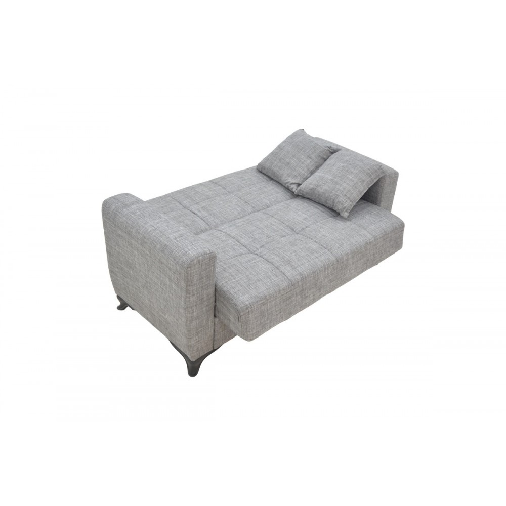 Σετ σαλονιού 2τμχ "MODESTO" από ύφασμα σε γκρι χρώμα 215x85x80