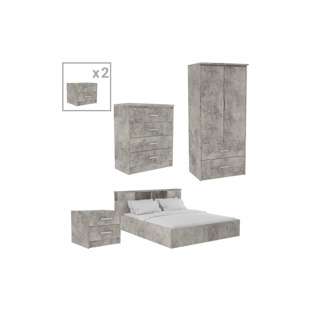 Φοιτητικό πακέτο 5τμχ "OLYMPUS B" σε αντικέ ανθρακί χρώμα 167.5x221x84