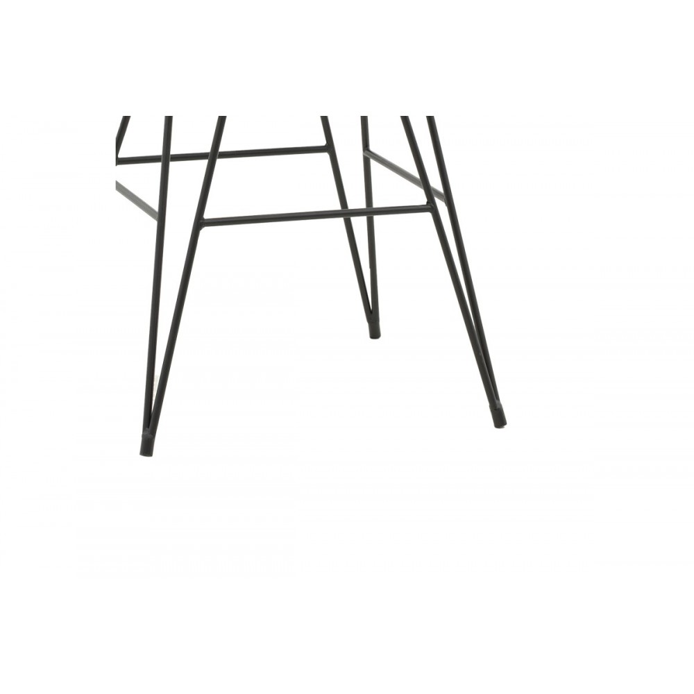 Τραπεζαρία 5τμχ "NAOKI X" από pe rattan/μέταλλο σε φυσικό/μαύρο χρώμα 160x90x78