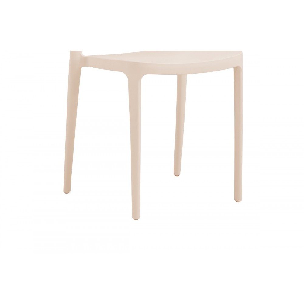 Καρέκλα "AMVROAN" από pp σε χρώμα καπουτσίνο 51x49x79.5