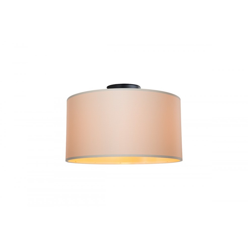 Φωτιστικό μονόφωτο "GARRY" από ύφασμα σε κρεμ χρώμα Φ38x21