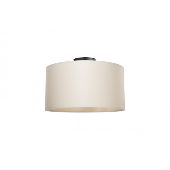 Φωτιστικό μονόφωτο "GARRY" από ύφασμα σε κρεμ χρώμα Φ38x21