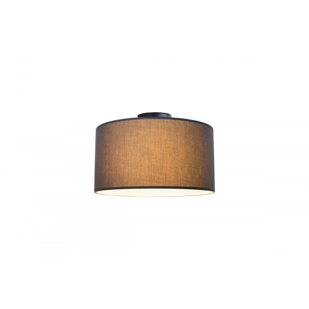 Φωτιστικό οροφής "MOMOA" από ύφασμα σε γκρι χρώμα Φ30x21