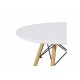 Τραπέζι παιδικό "JULITA" από mdf/ξύλο σε χρώμα λευκό/φυσικό Φ60x51