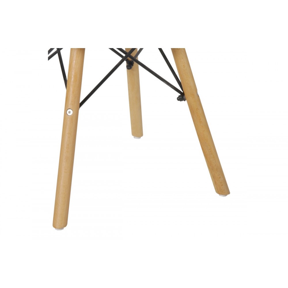 Τραπέζι παιδικό "JULITA" από mdf/ξύλο σε χρώμα λευκό/φυσικό Φ60x51