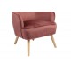 Μπερζέρα "BYFON" από μέταλλο/βελούδο σε χρώμα σάπιο μήλο 76x83x117