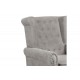 Πολυθρόνα "PIORE" από ύφασμα σε γκρι/φυσικό χρώμα 77x80x106