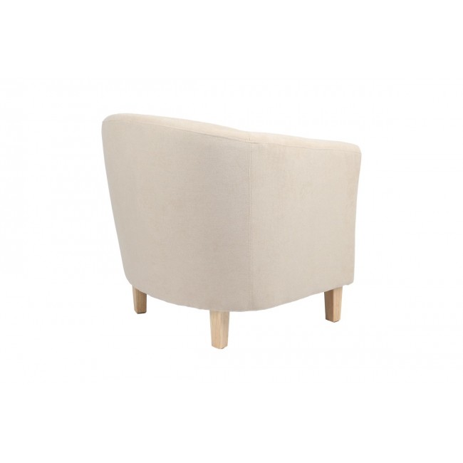 Πολυθρόνα "TRONMO" από ύφασμα σε κρεμ/φυσικό χρώμα 75x69x75