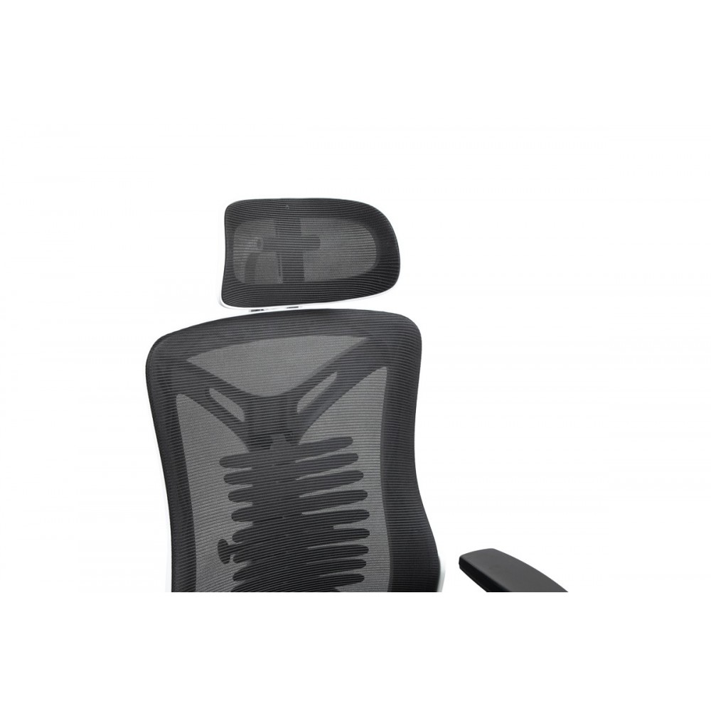 Καρέκλα γραφείου "ANDREW" από mesh ύφασμα σε ανθρακί χρώμα 65x61x125