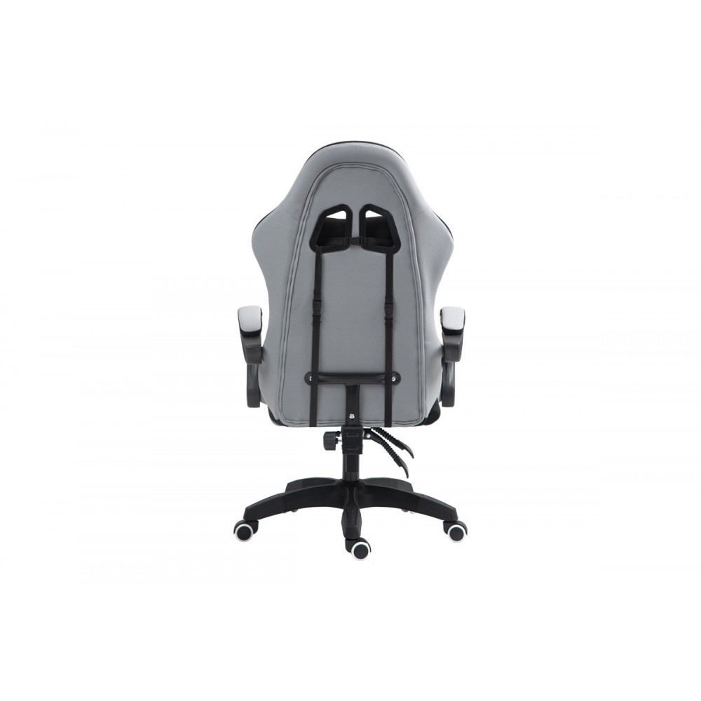 Καρέκλα γραφείου gaming "GLINE" από ύφασμα/pp σε γκρι/μαύρο χρώμα 60x59x118