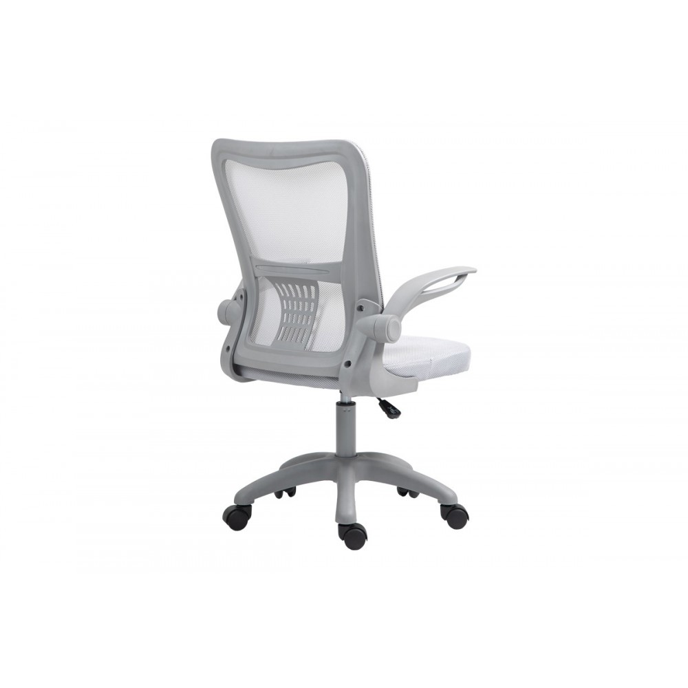 Καρέκλα γραφείου "ANNALISE" από mesh ύφασμα σε γκρι χρώμα 57x53x100