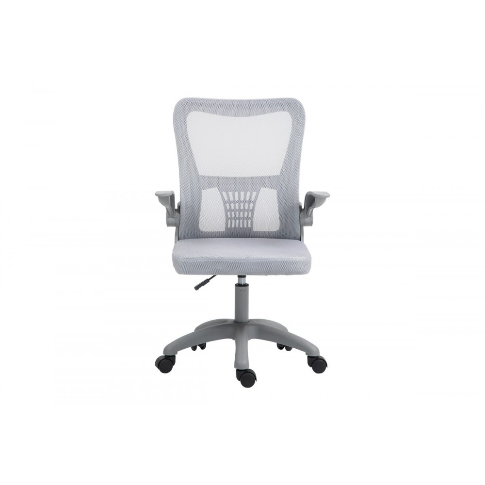 Καρέκλα γραφείου "ANNALISE" από mesh ύφασμα σε γκρι χρώμα 57x53x100