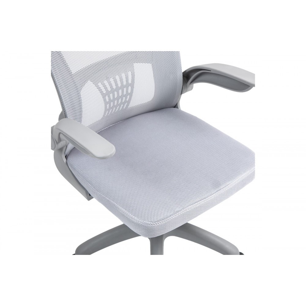 Καρέκλα γραφείου "ANNALISE" από mesh ύφασμα σε γκρι χρώμα 57x53x100