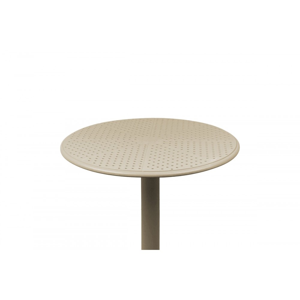 Τραπέζι "MERKON" από πολυπροπυλένιο σε χρώμα καπουτσίνο Φ60x75