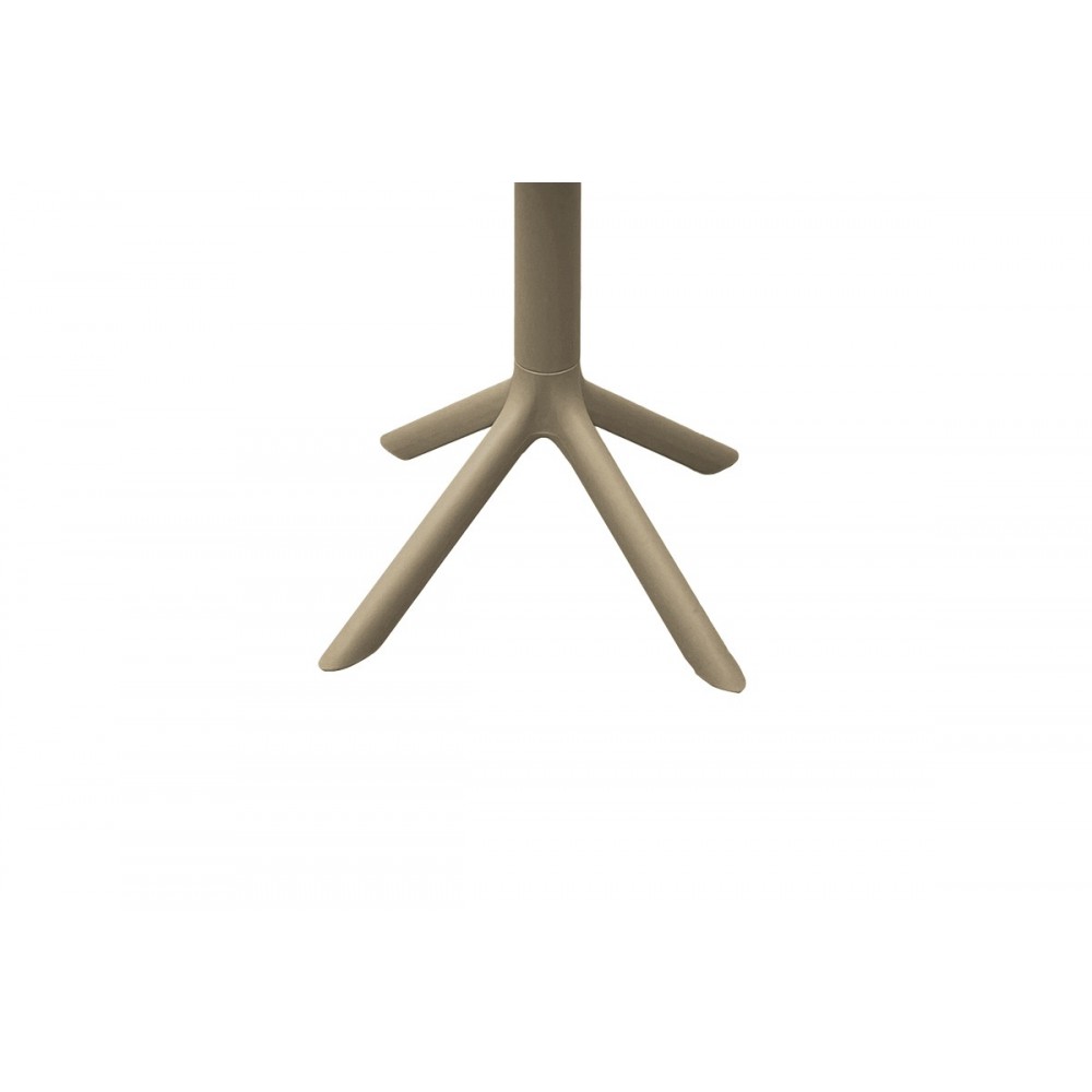 Τραπέζι "MERKON" από πολυπροπυλένιο σε χρώμα καπουτσίνο Φ60x75