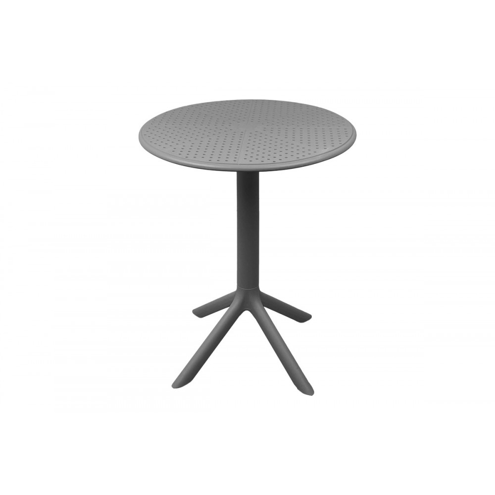 Τραπέζι "MERKON" από πολυπροπυλένιο σε χρώμα ανθρακί Φ60x75