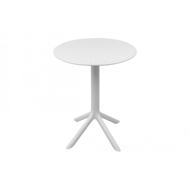 Τραπέζι "MERKON" από πολυπροπυλένιο σε χρώμα λευκό Φ60x75