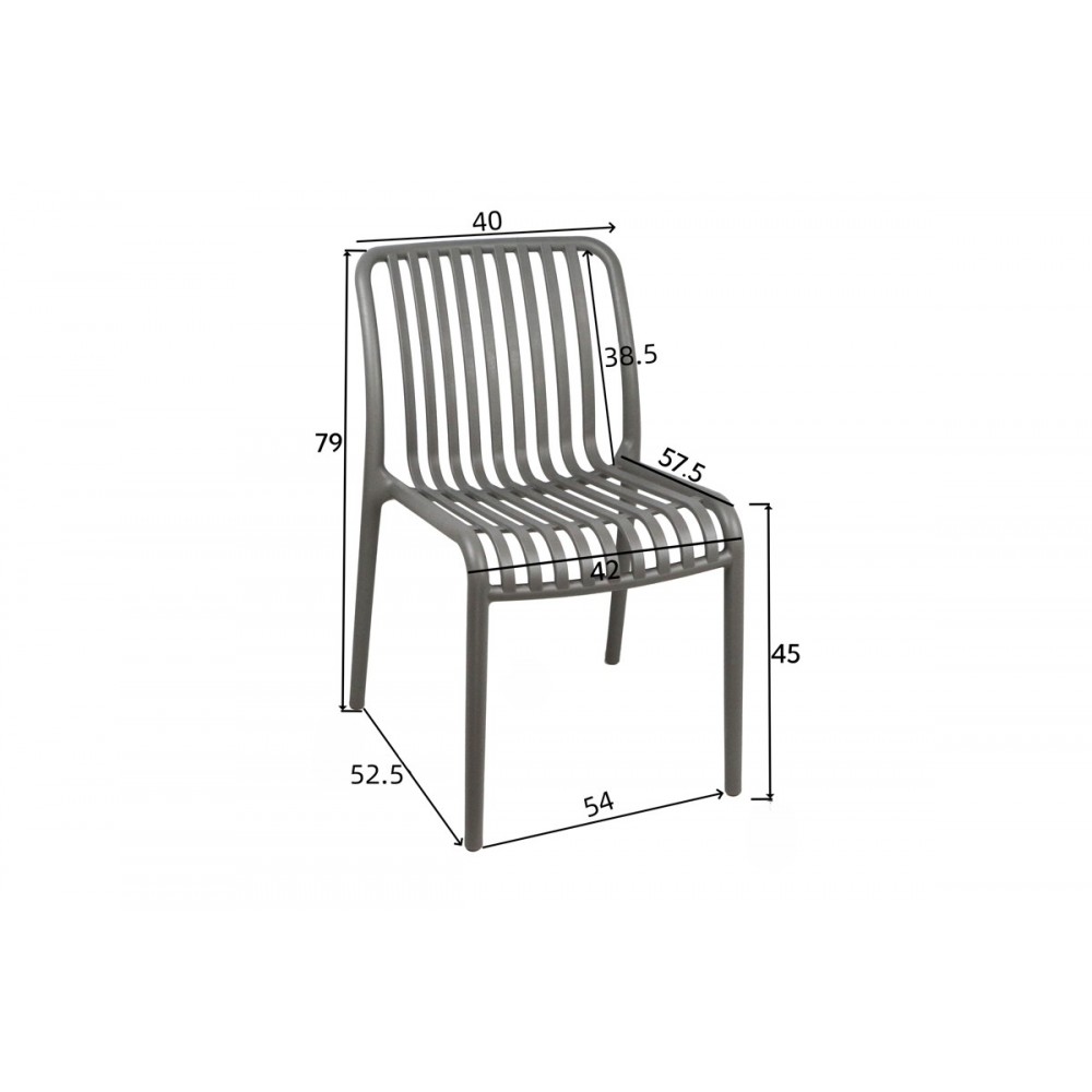 Καρέκλα "ZOI" από pp σε λευκό χρώμα 42x58x79