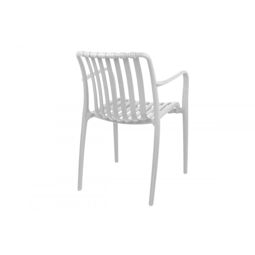 Πολυθρόνα "KARMEN" από pp σε λευκό χρώμα 58.5x54x80