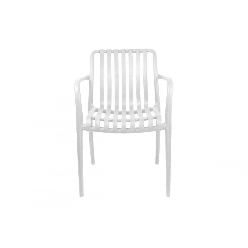 Πολυθρόνα "KARMEN" από pp σε λευκό χρώμα 58.5x54x80