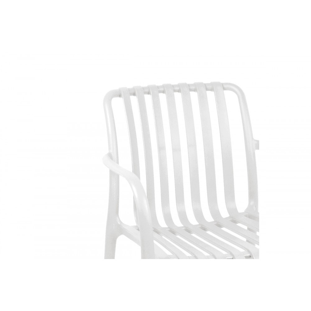 Πολυθρόνα "KARMEN" από pp σε λευκό χρώμα 58.5x54x80