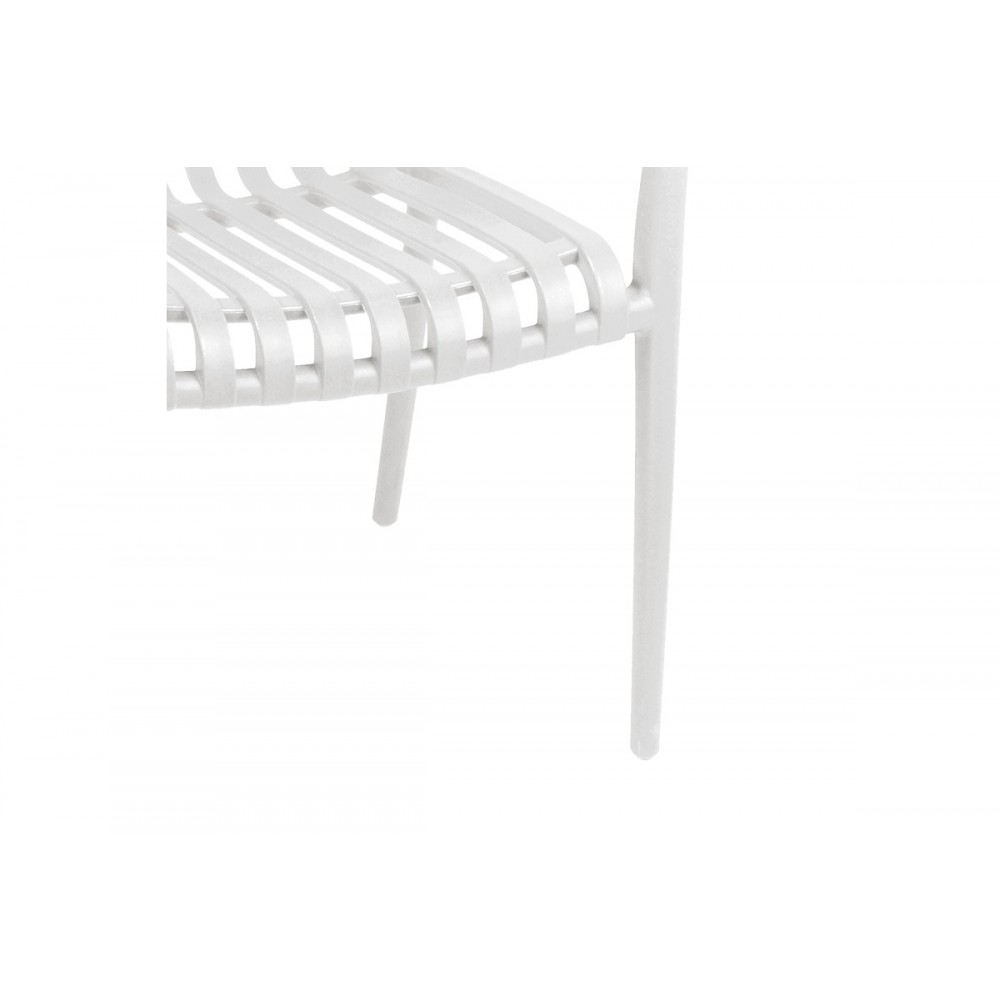 Πολυθρόνα "KARMEN" από pp σε λευκό χρώμα 58.5x54x80