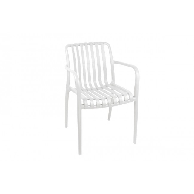 Πολυθρόνα "KARMEN" από pp σε λευκό χρώμα 58.5x54x80