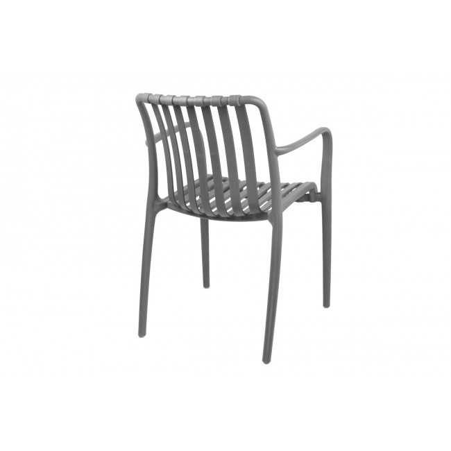 Πολυθρόνα "KARMEN" από pp σε ανθρακί χρώμα 58.5x54x80