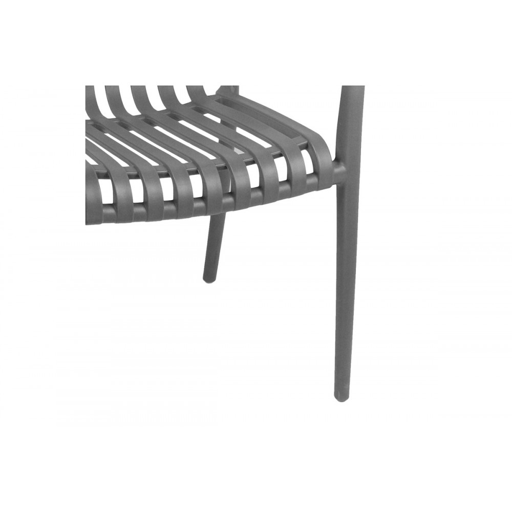 Πολυθρόνα "KARMEN" από pp σε ανθρακί χρώμα 58.5x54x80