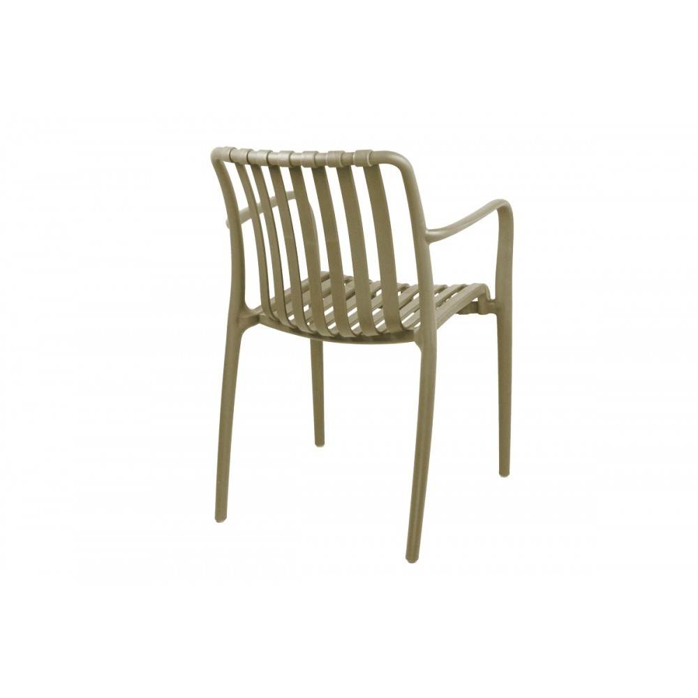 Πολυθρόνα "KARMEN" από pp σε χρώμα καπουτσίνο 58.5x54x80